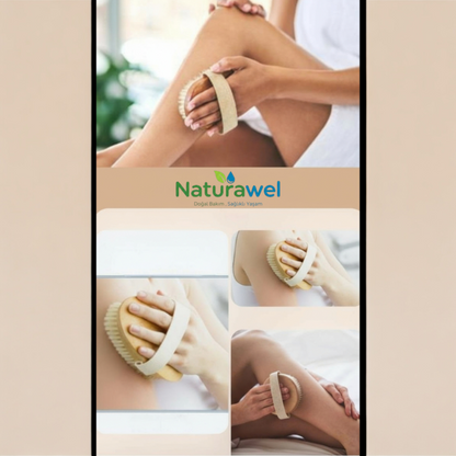 Naturawel® Doğal At Kılı Selülit Fırçası